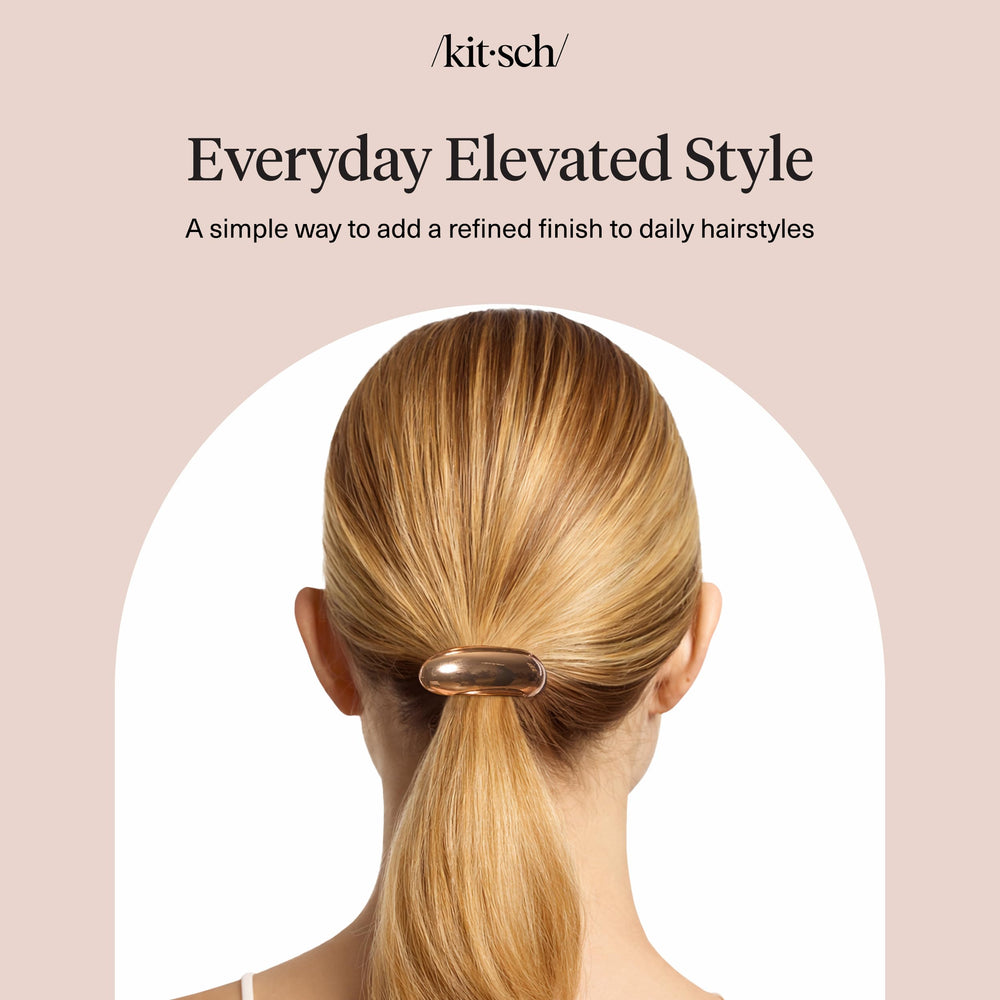 Kitsch jonc-cheveux doré métal, effet lumineux pour le quotidien.