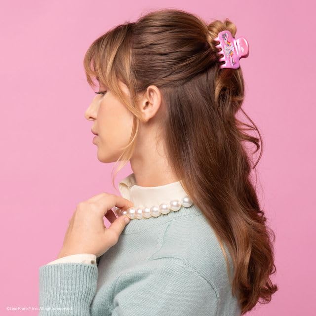 Clip Lisa Frank x Kitsch Angel Kitty, design ludique, parfait pour rehausser le look quotidien.