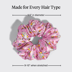 Ensemble Kitsch Lisa Frank scrunchies satin, accessoire coloré pour cheveux.