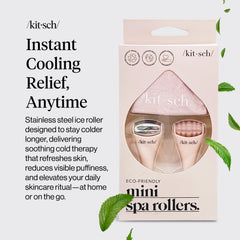 Rouleau visage Kitsch en silicone doux pour massage apaisant.