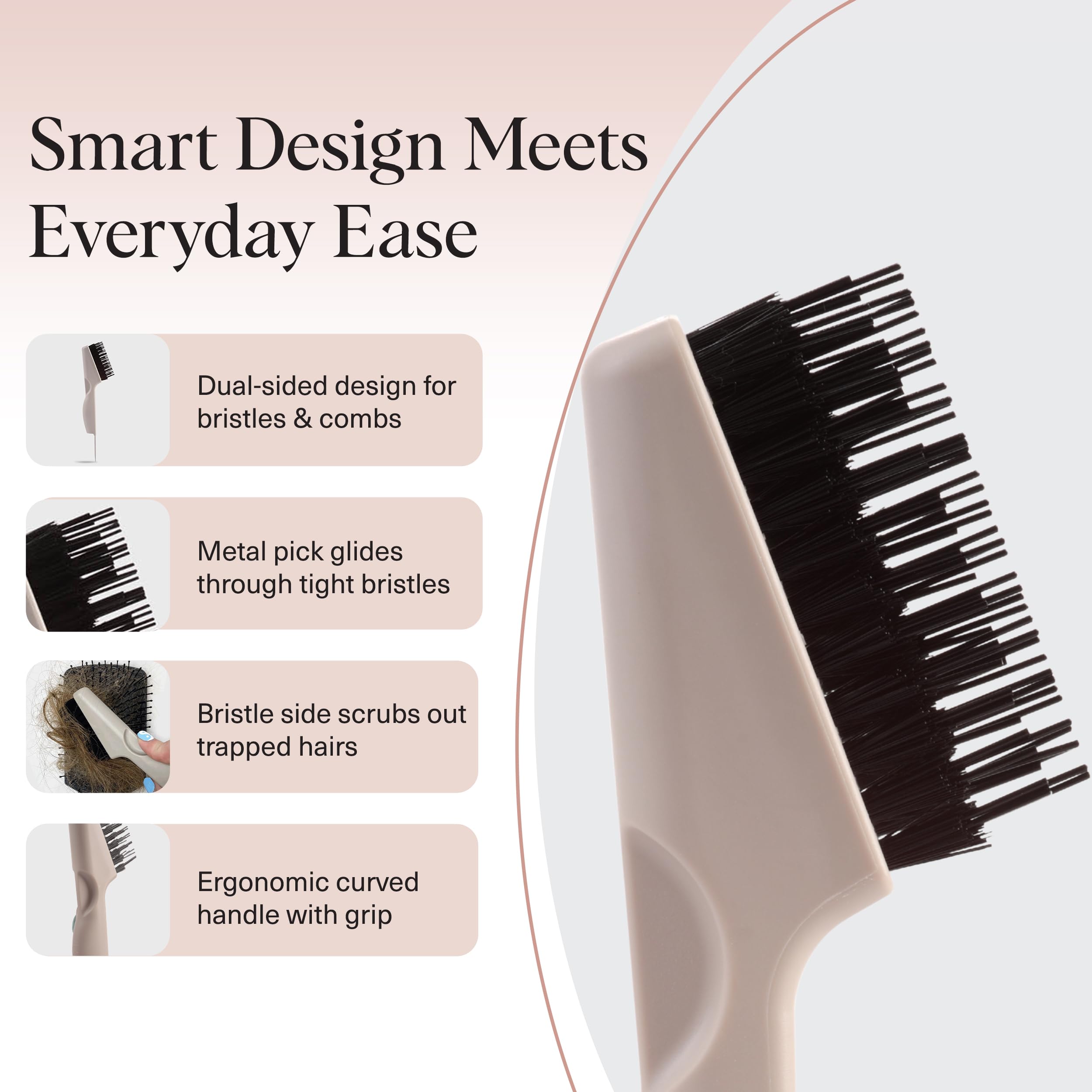 Kitsch nettoyage-brosse-manche-ergonomique et double-face