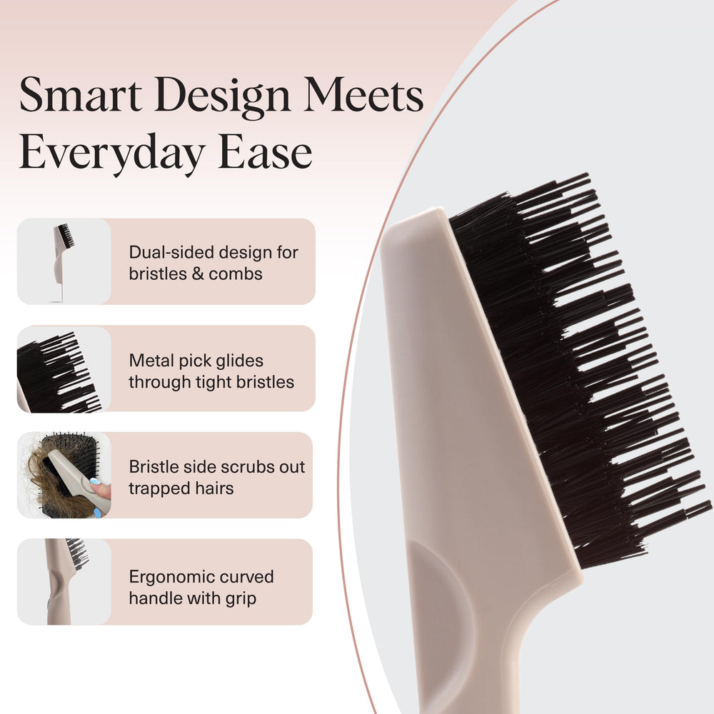 Kitsch nettoyage-brosse-manche-ergonomique et double-face