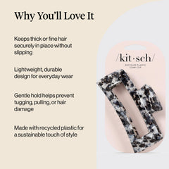 Kitsch pince-cheveux jumbo antidérapante, prise sûre sans glisser.