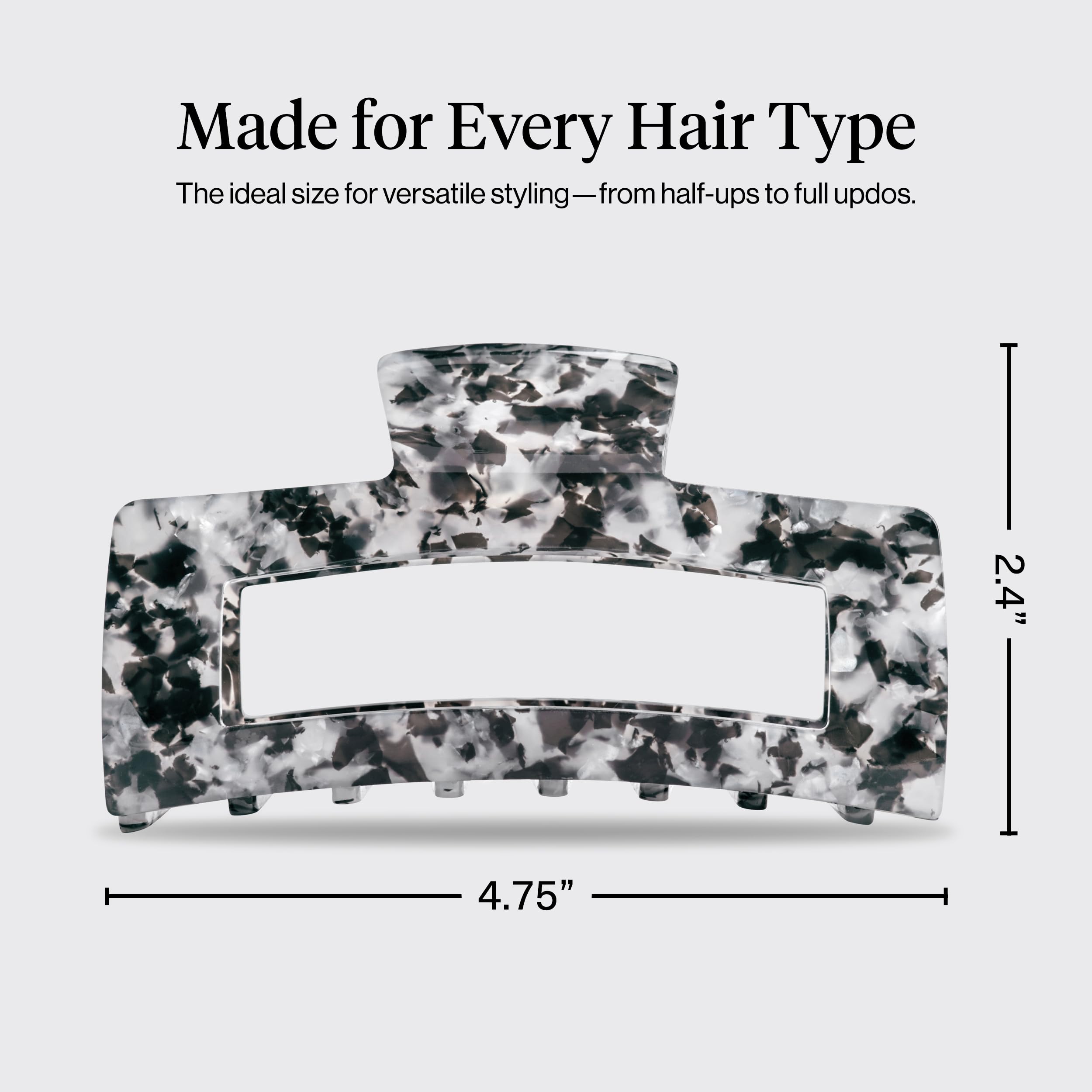 Kitsch pince-cheveux jumbo polyvalente pour buns et demi-queues.