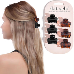 Pinces Kitsch noir, maintien discret pour cheveux délicats.