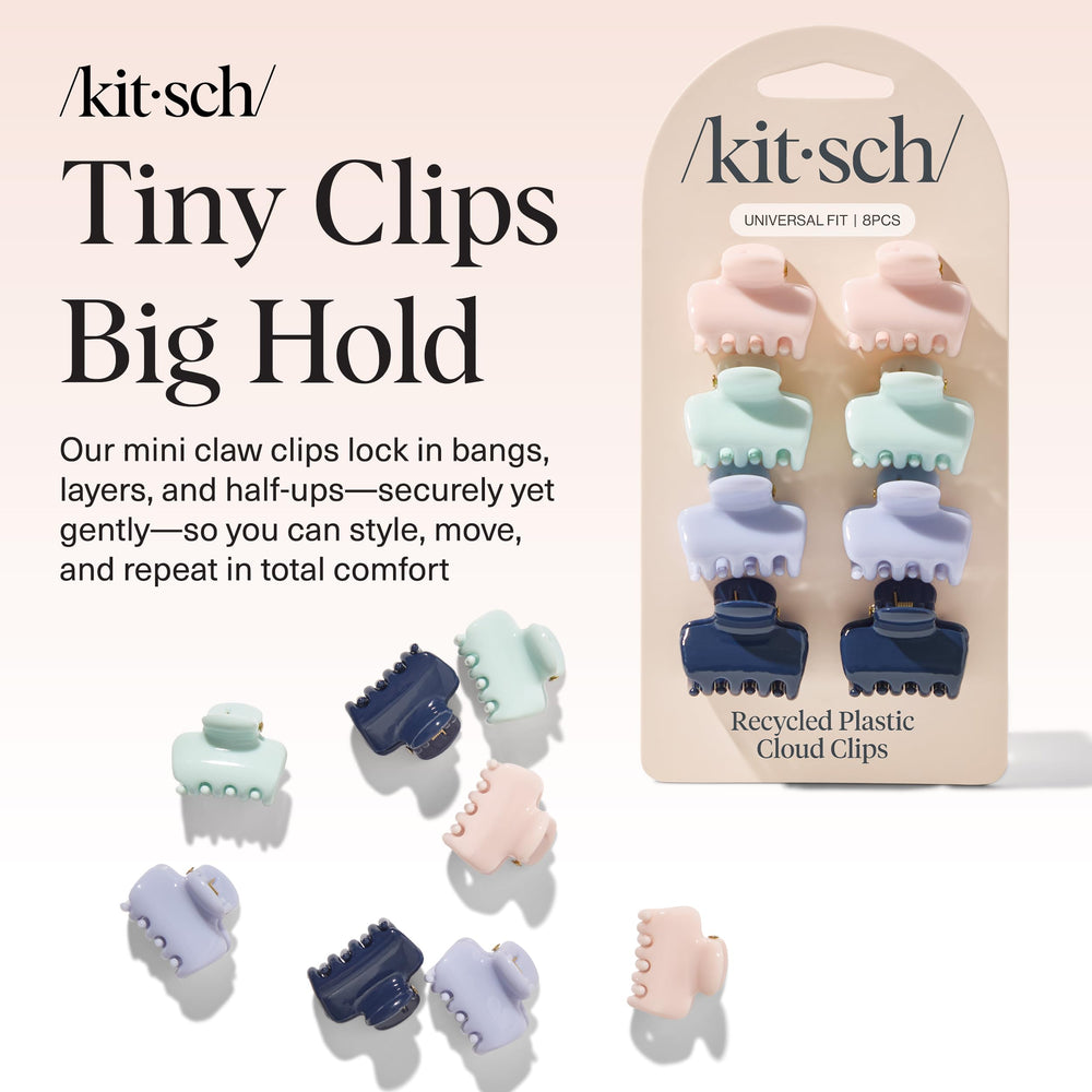 Pinces fines Kitsch, sécurisent petites sections, parfaites pour un coiffage discret tout au long de la journée.
