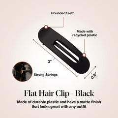 Pinces à cheveux Kitsch petite noir, maintien discret et sûr.