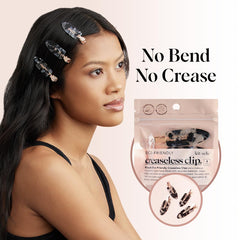 Kitsch pinces cheveux sans pli noir terrazzo - idéale pour maquillage.