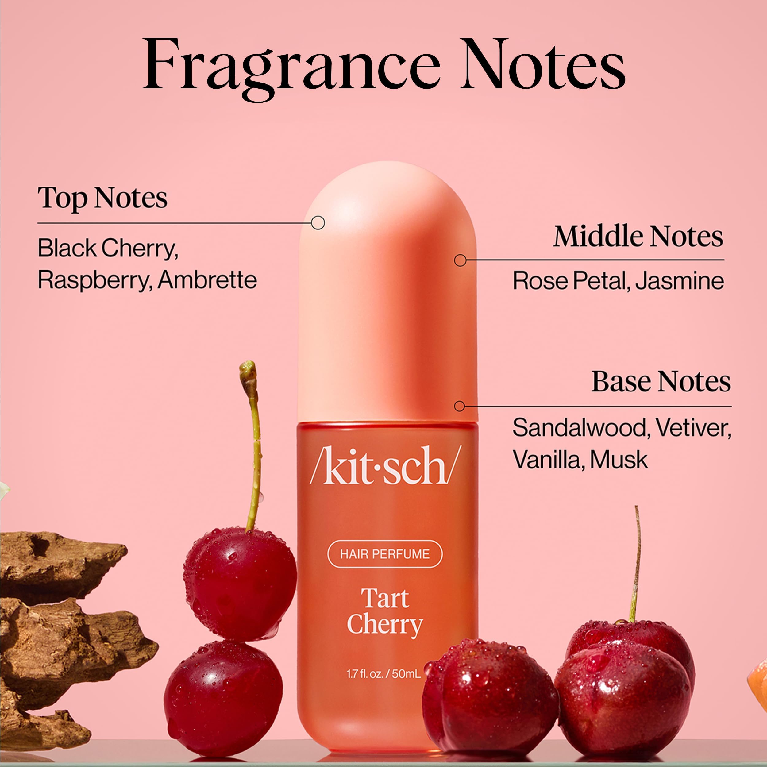 Kitsch flacon 50 mL recyclable 30% PCR Cerise acide.