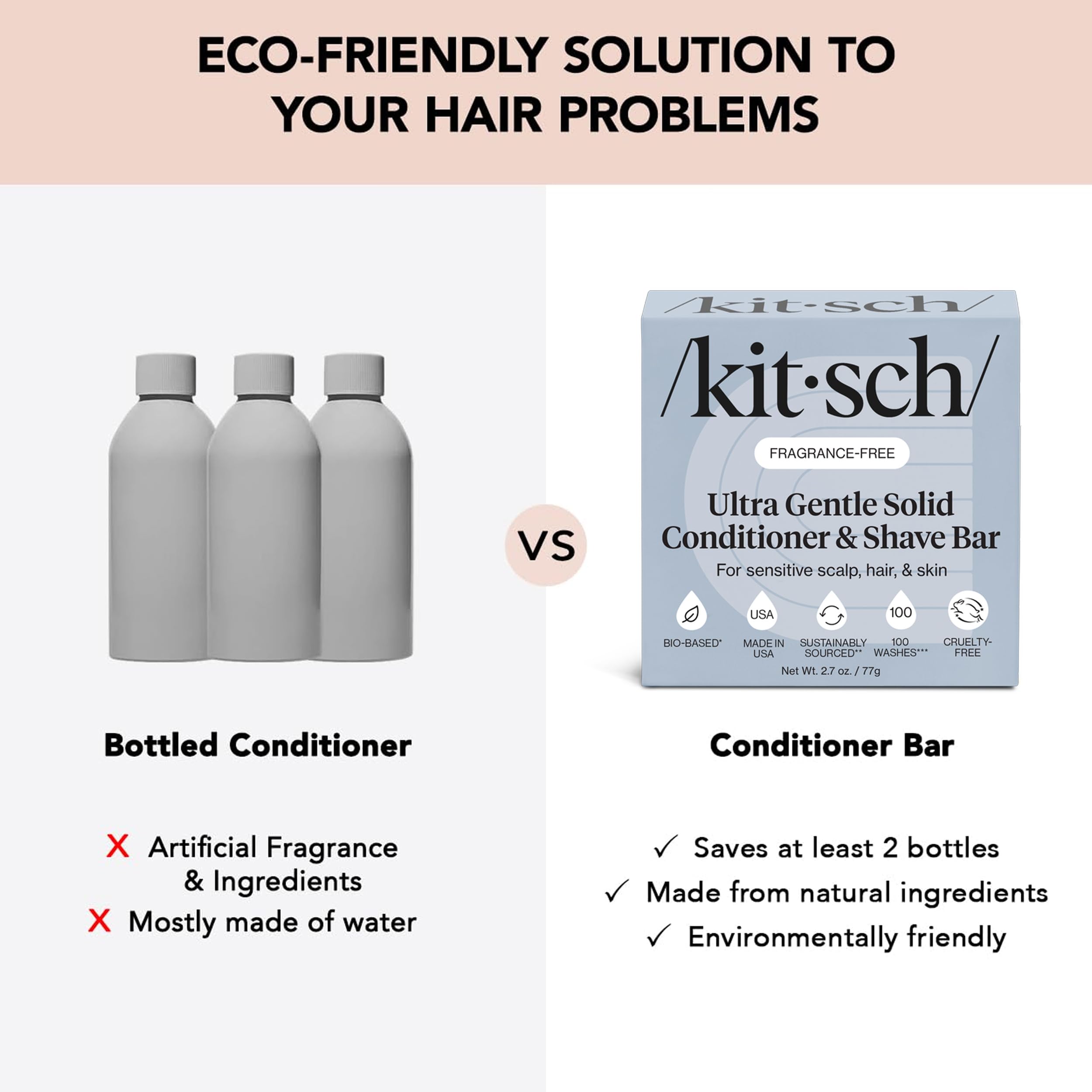 Kitsch barre sans colorants et sans sulfates pour tous types