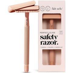 Rasoir Kitsch à double tranchage avec long manche métallique pour glisse précise