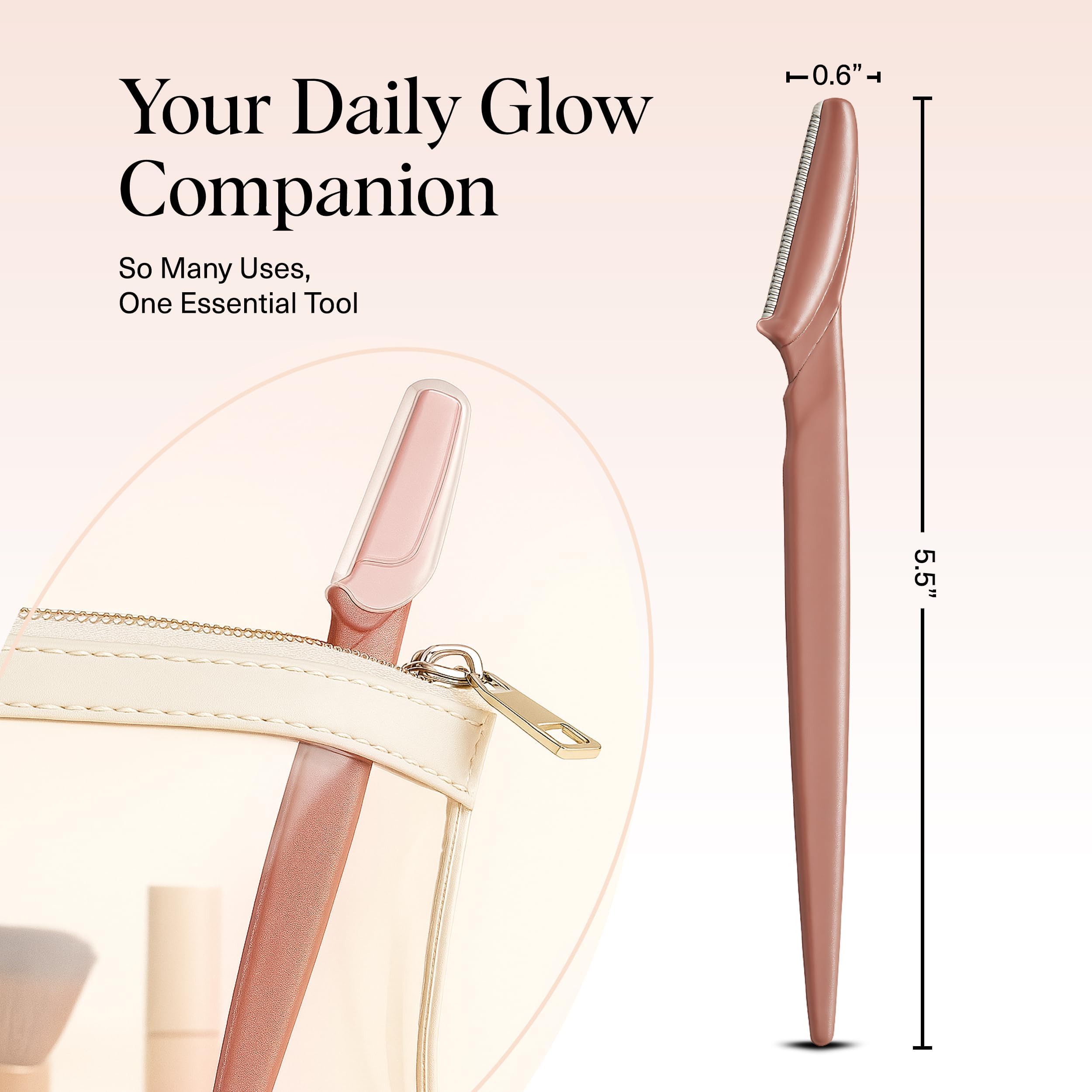 Rasoir visage compact Kitsch – parfait pour les voyages.