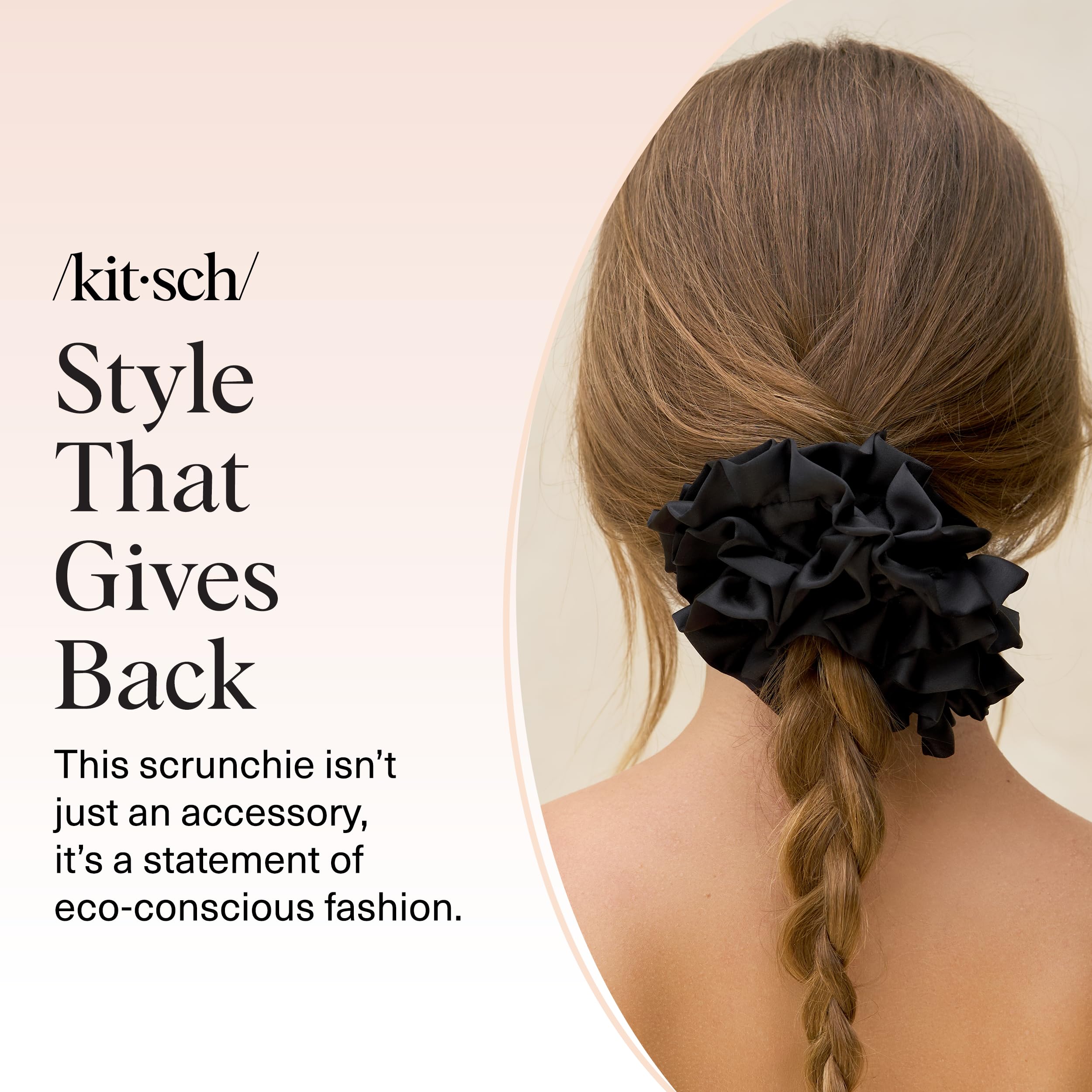 Kitsch satin noir offre un look chic au quotidien.