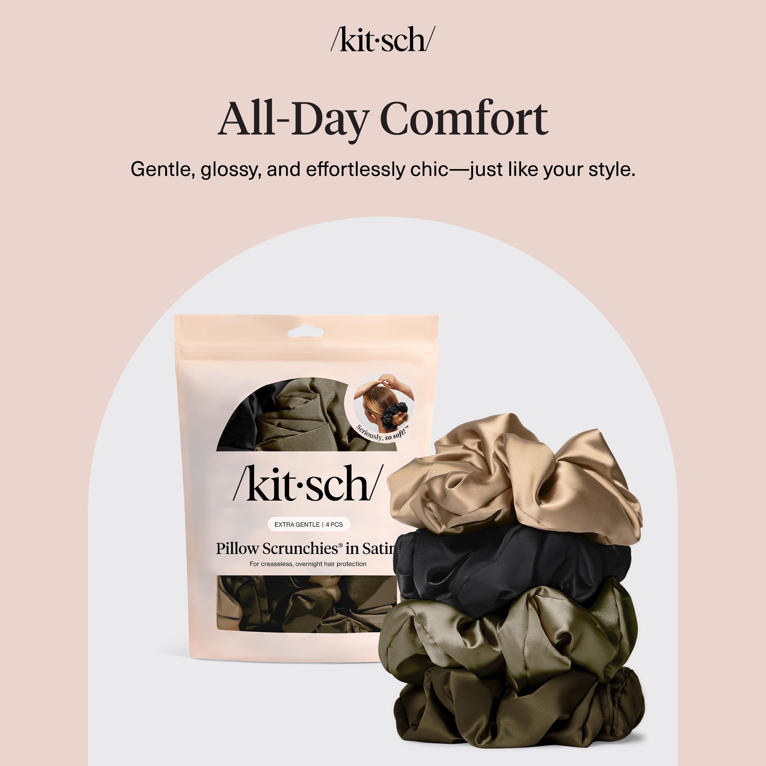 Kitsch: élastiques satin look au poignet, accessoire chic et pratique.