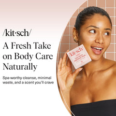 Kitsch Savon Solide texture rainurée pour une prise en main facile.