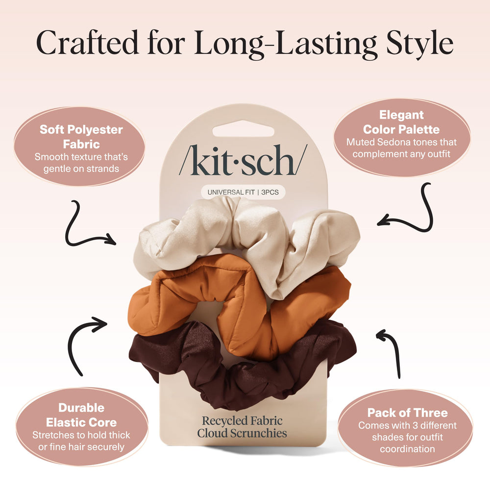 Kitsch Scrunchies Sedona grand format, idéal pour cheveux épais et volumineux.
