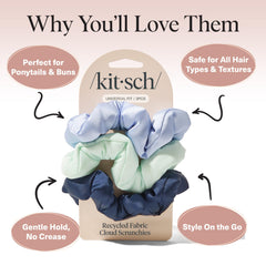 Kitsch Scrunchies pour queue de cheval haute stabilité sans tiraillement