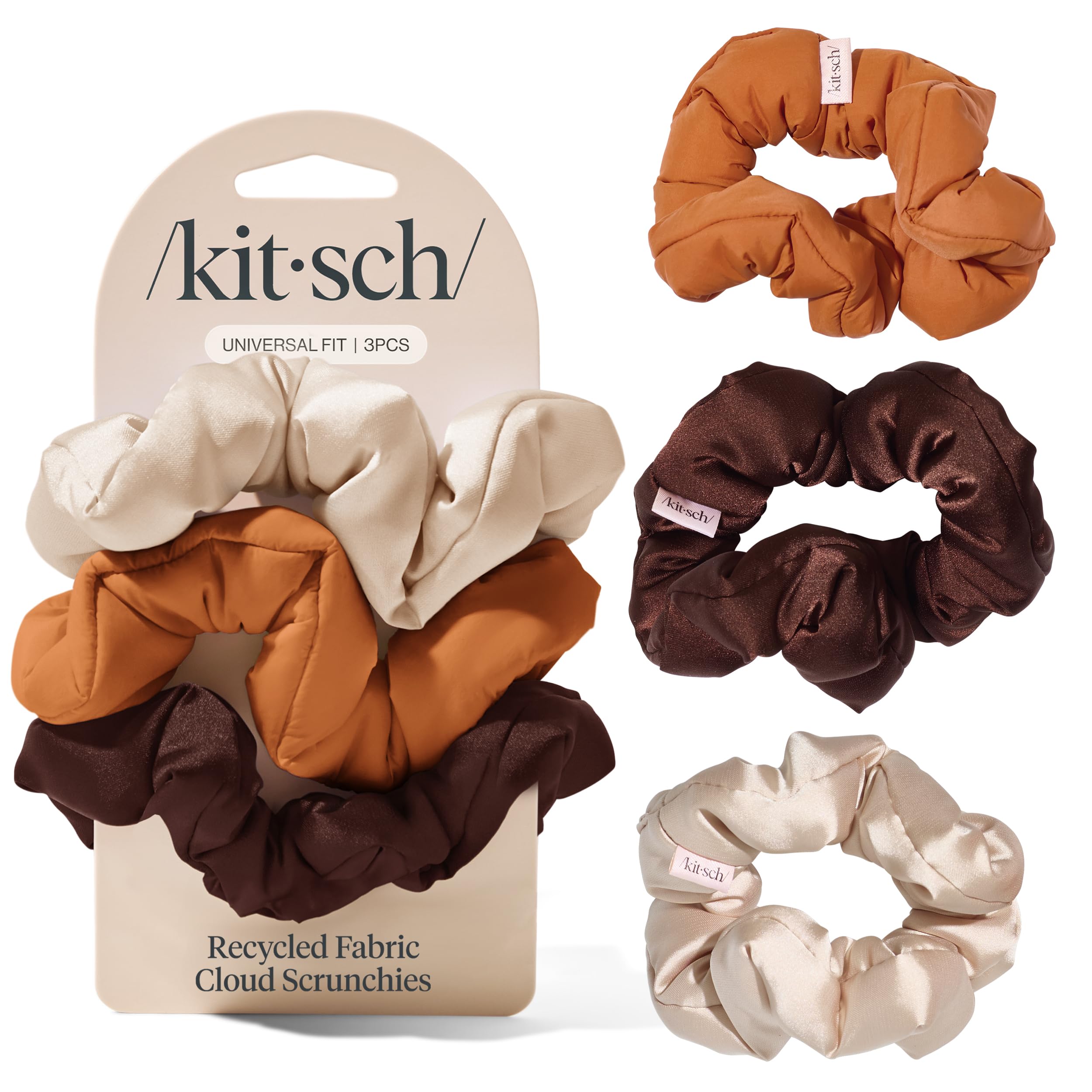 Kitsch Scrunchies Sedona sans pli pour queue de cheval, maintien délicat et sans traces.