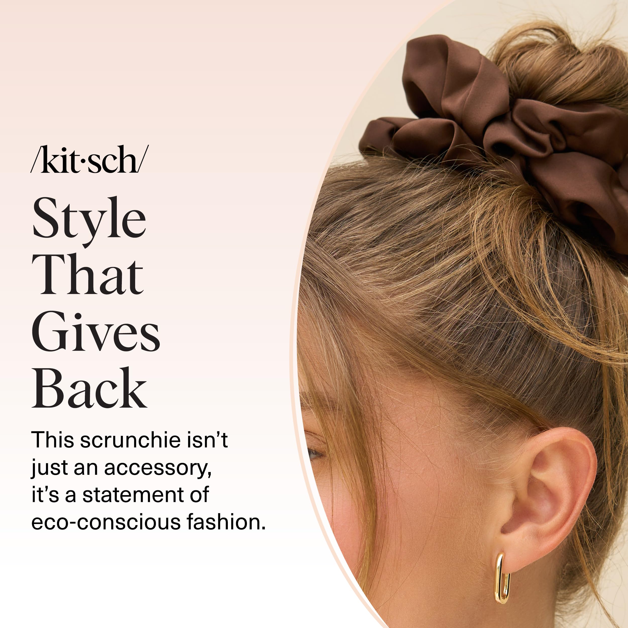 Kitsch emballage cadeau scrunchies satin recyclé, idée cadeau chic.