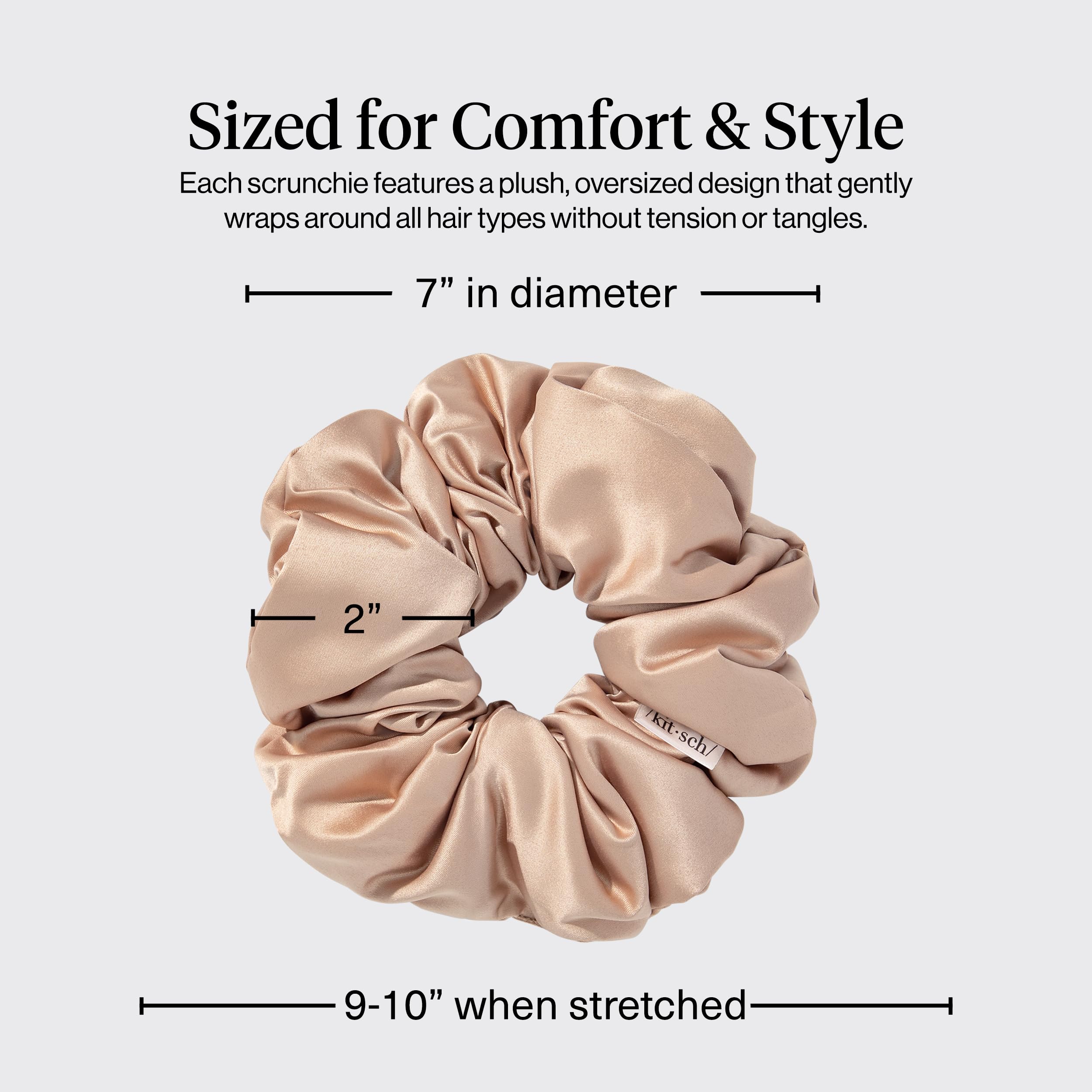 Kitsch scrunchies satin rose – cadeau idéal pour elle, style et soin des cheveux.