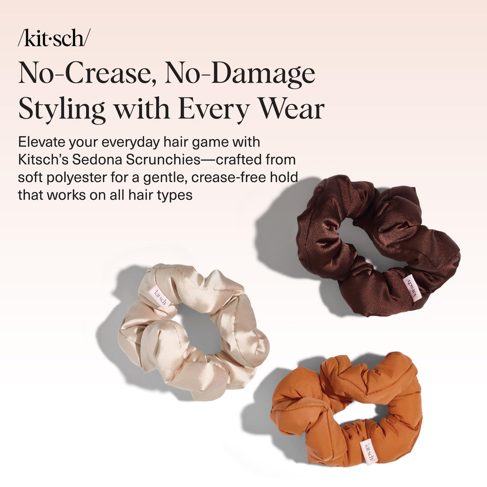 Kitsch Scrunchies Sedona tissu doux sans dommage, cheveux protégés toute la journée.