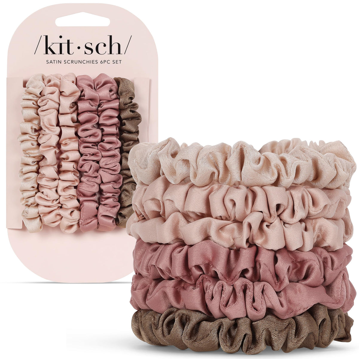 Kitsch serre-cheveux satin terracotta, maintien doux et sans pli.