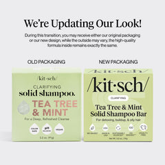 Kitsch Shampoing-bar Tea Tree Mint réduit l’excès de sébum pour une sensation de fraîcheur