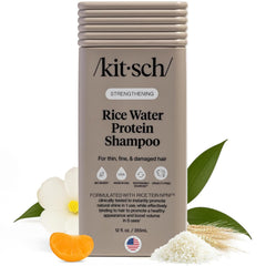 Kitsch Shampoing Riz Protéines – la bouteille élégante pour l'usage quotidien.