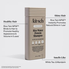 Kitsch Shampoing Riz Protéines – application rapide facilitant la routine.