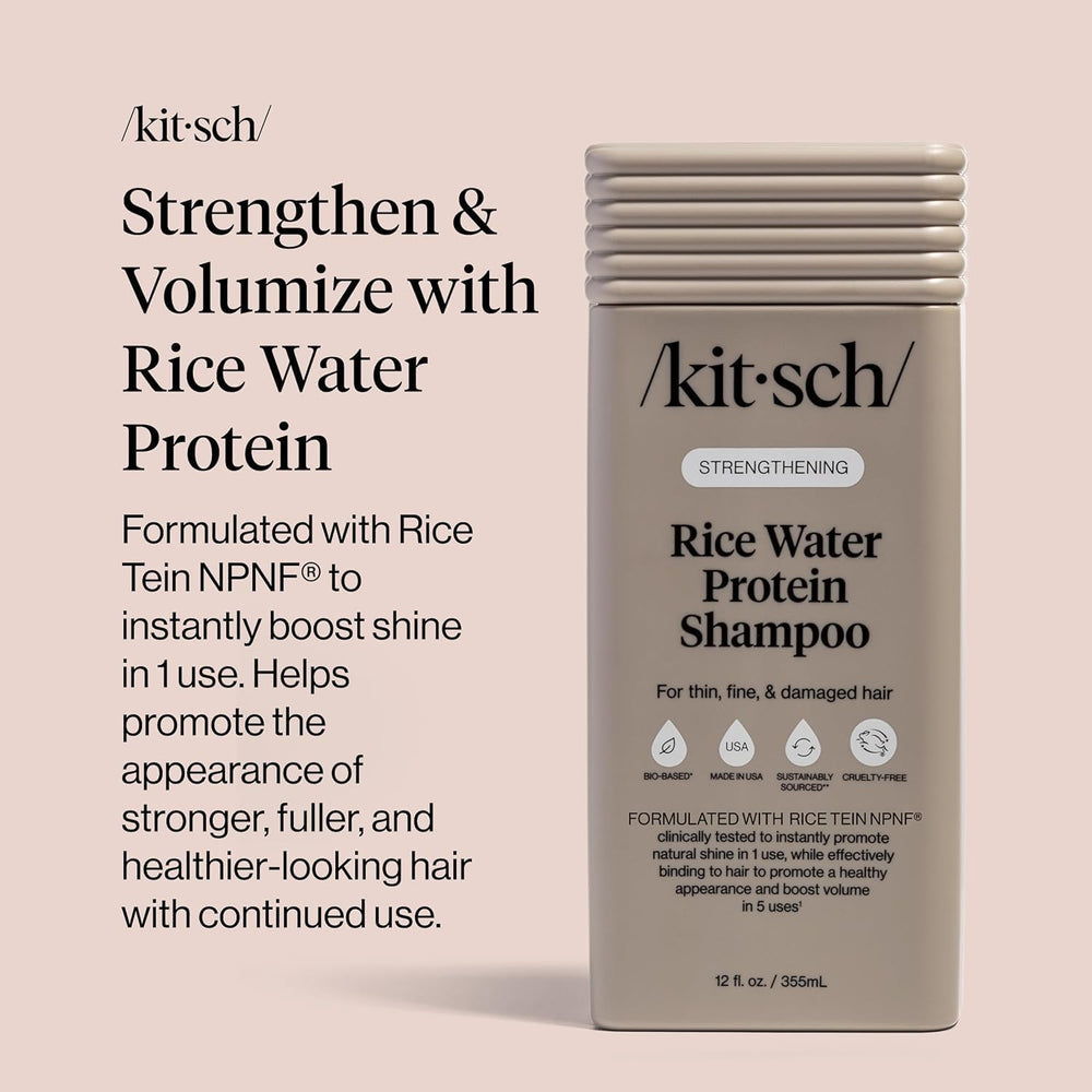 Kitsch Shampoing Riz Protéines – sans parabènes et silicones.