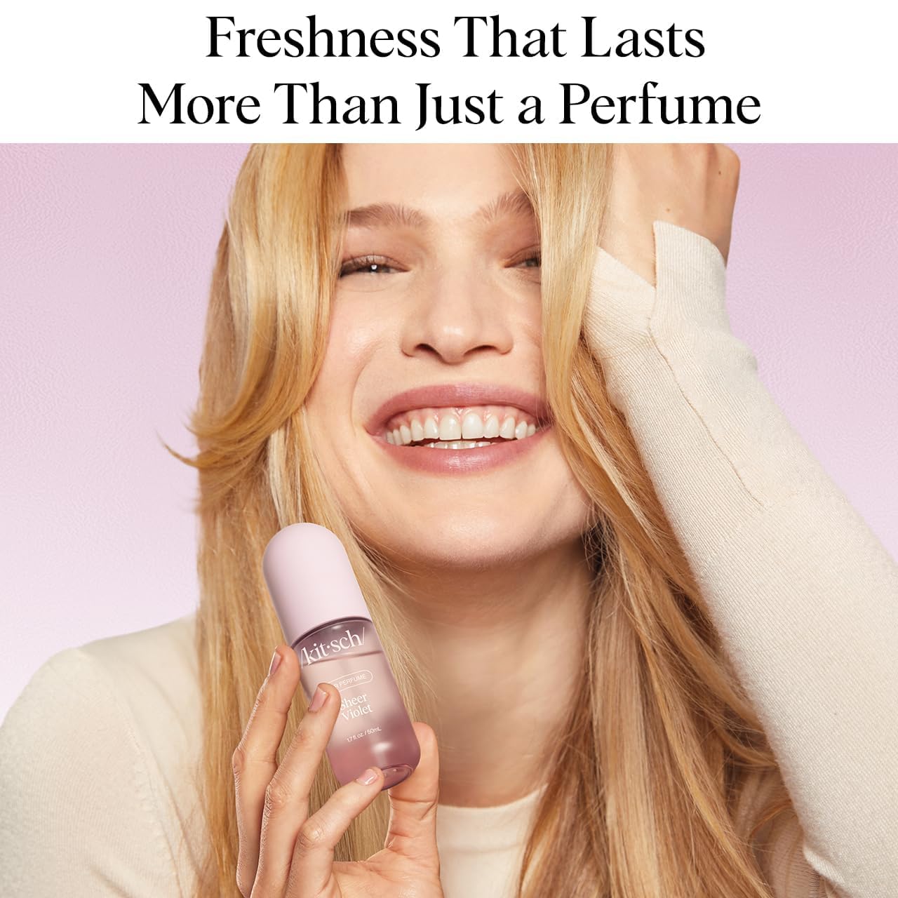 Kitsch Sheer Violet – Emballage écoresponsable et flacon recyclable.