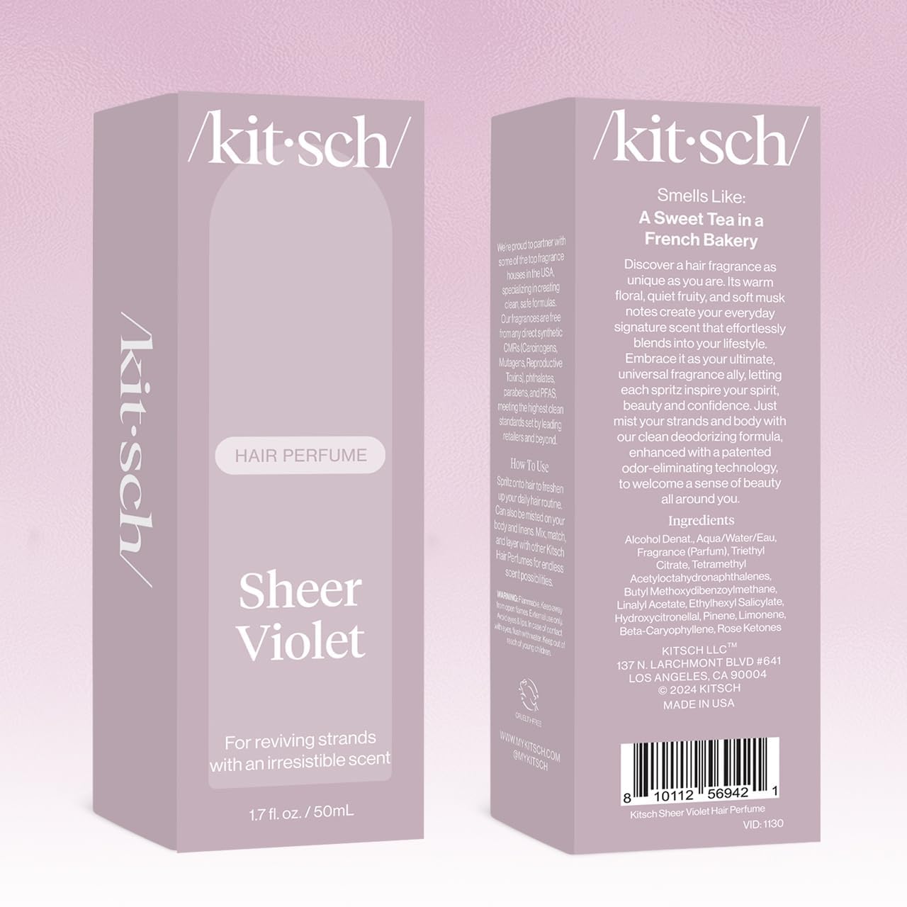 Kitsch Sheer Violet – Vaporisateur doux pour un rafraîchissement rapide.