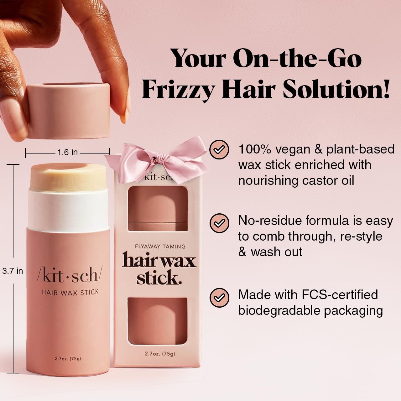 Kitsch Stick Cire Cheveux sans résidu pour une finition naturelle