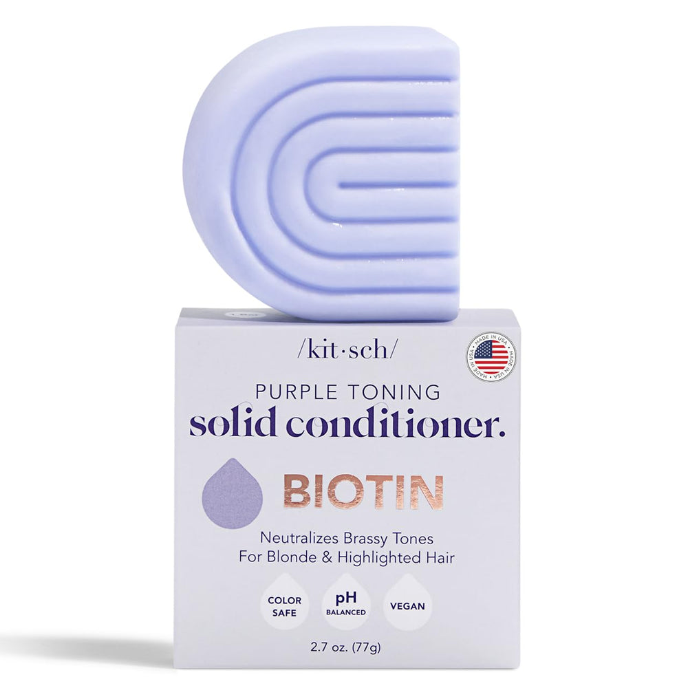 Kitsch Toning Purple Conditioner Bar usage et hydratation faciles en déplacement.