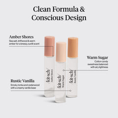 Kitsch Travel Set Amber Shores 10ml for on-the-go fragrance refresh.