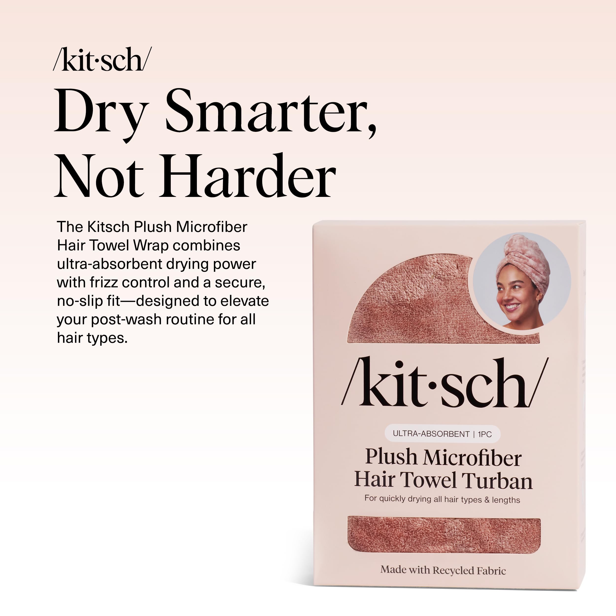 Kitsch turban cheveux séchage rapide, idéal pour gagner du temps après la douche