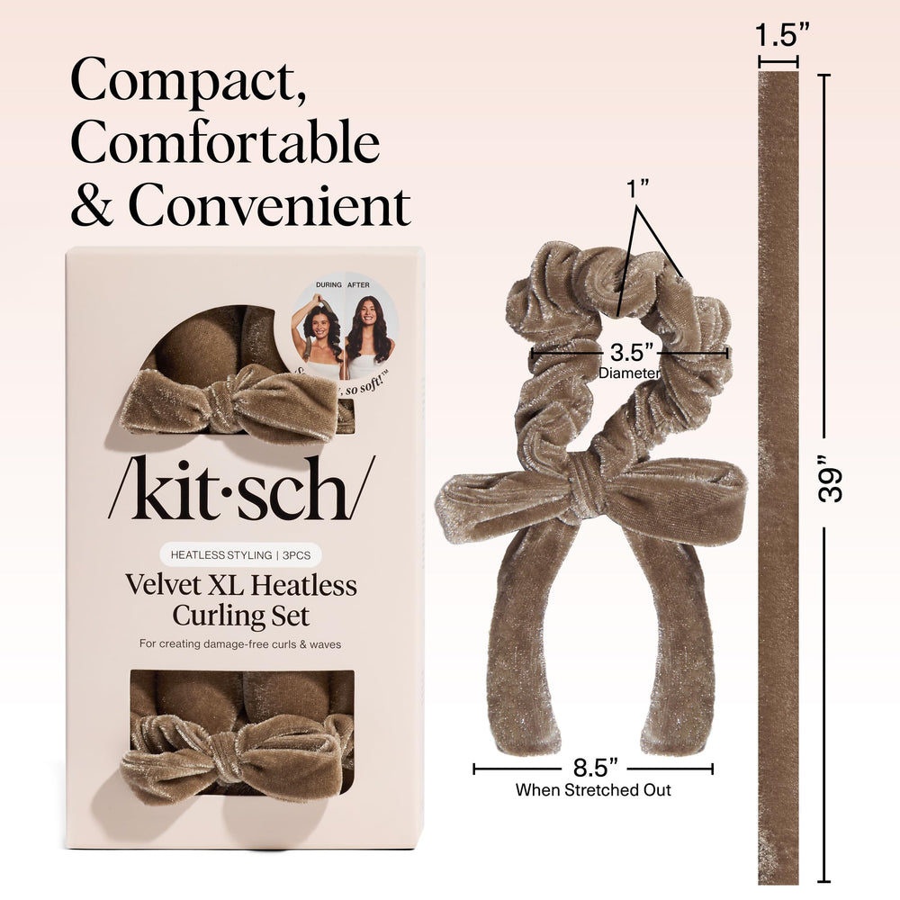 Kitsch Velvet XL prise velours, maintien anti-glissement pour cheveux fins.