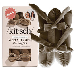 Kitsch Velvet XL rouleau-cheveux, boucles sans chaleur faciles à obtenir.