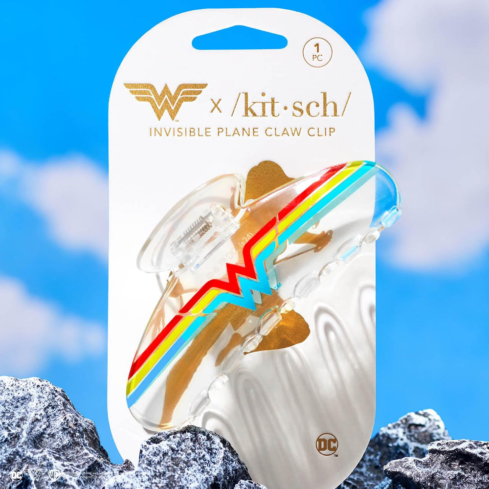 Clip Kitsch Wonder Woman transparent, usage quotidien discret et polyvalent.