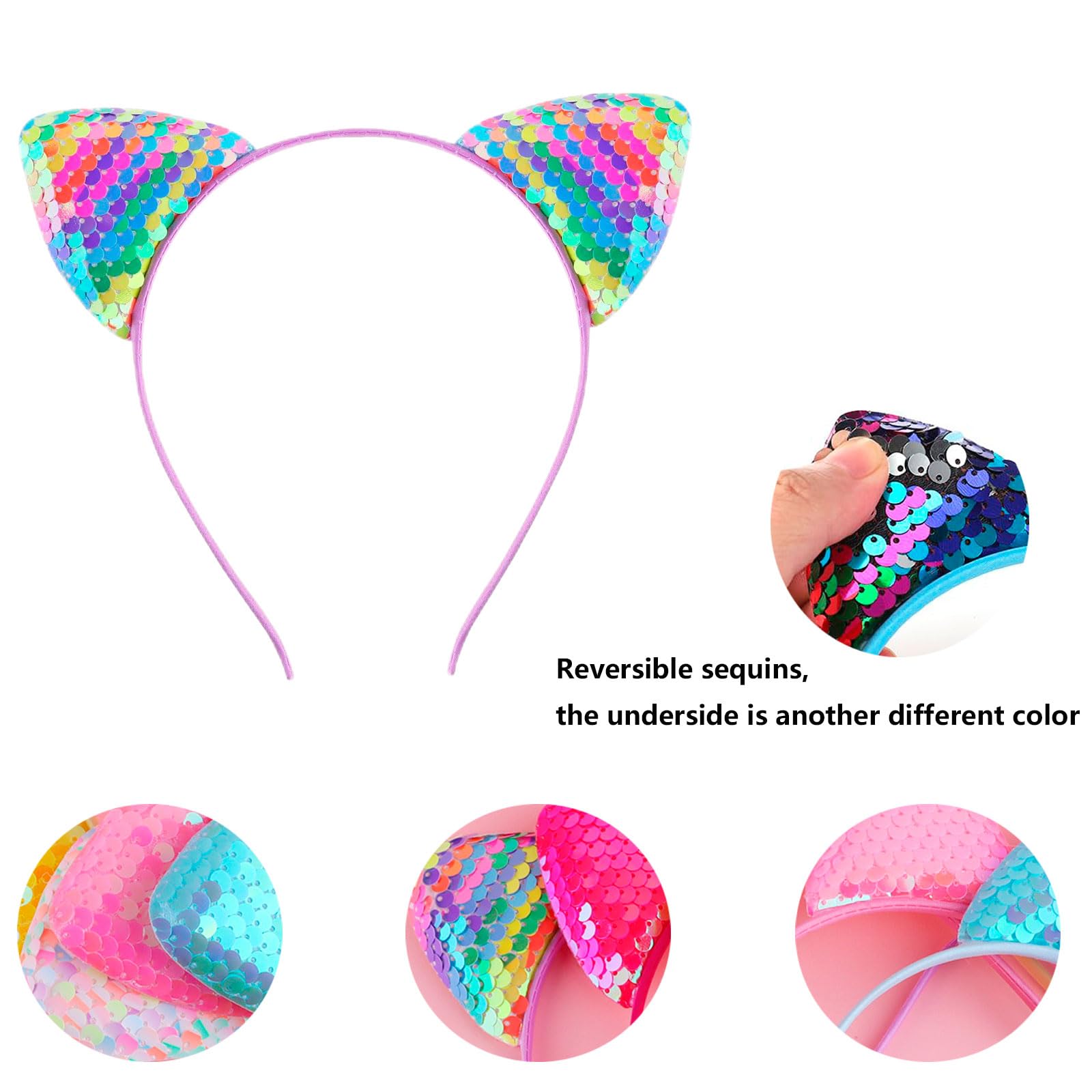 KIUSOWAYD bandeau-cheveux lumineux, facile à porter toute la journée.