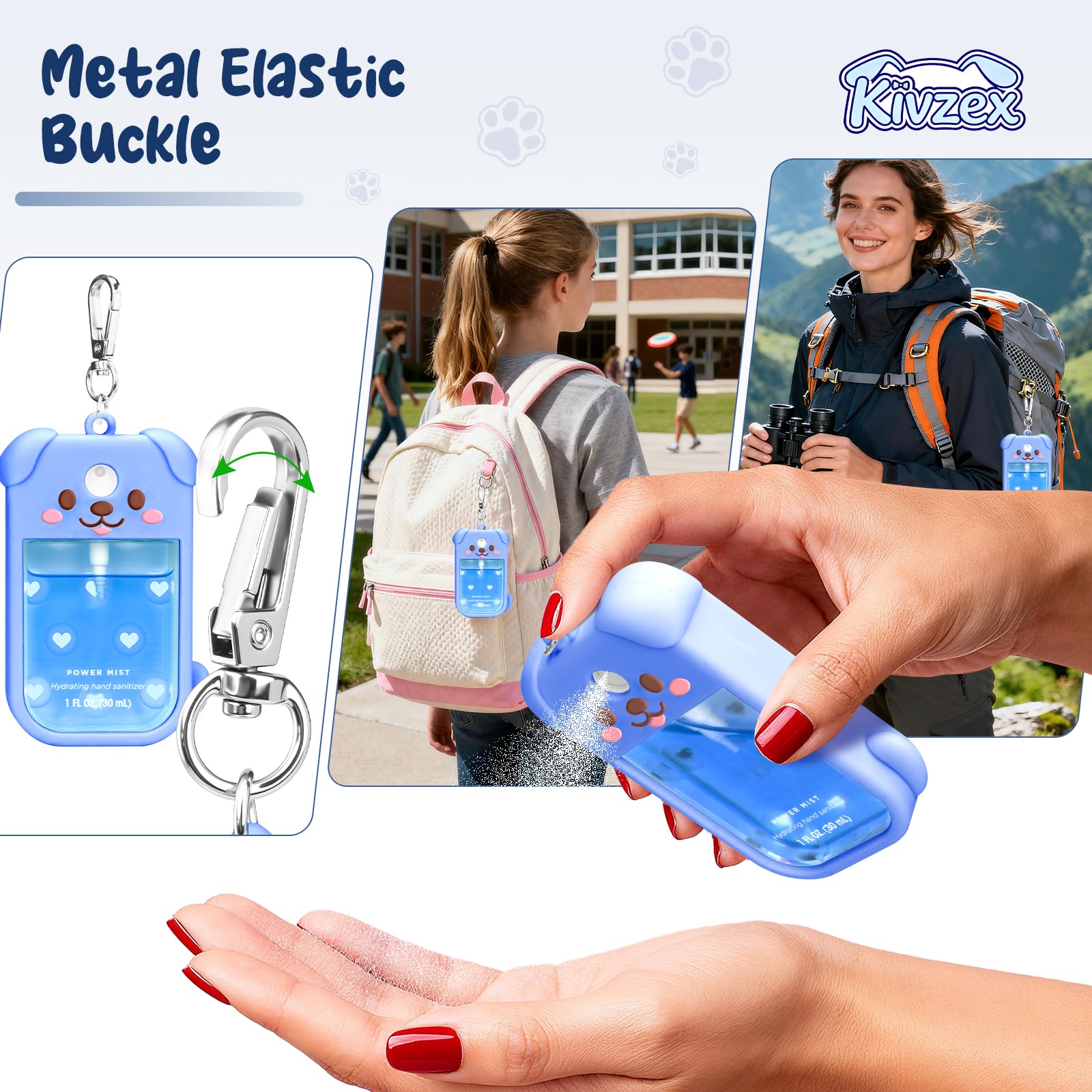 Kivzex étui chien Touchland charme-slot bleu, personnalisation possible