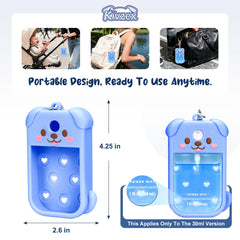 Kivzex étui chien Touchland clip-360 bleu, porte-clé pratique