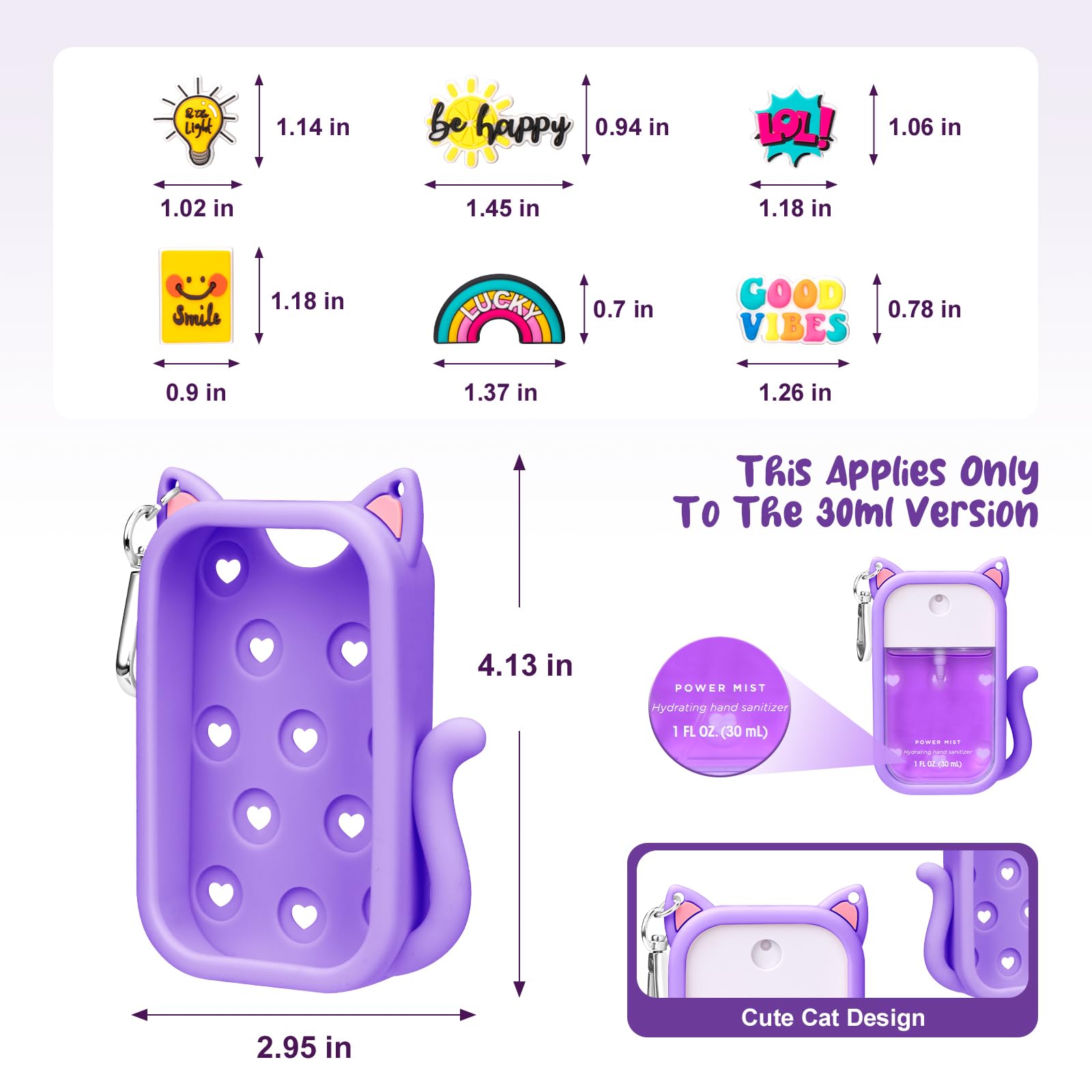 Étui silicone Kivzex avec charms pour Touchland, personnalisation facile.