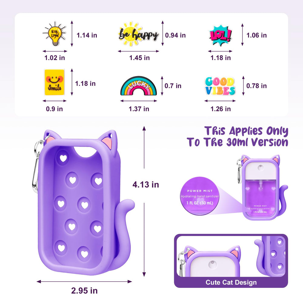 Étui silicone Kivzex avec charms pour Touchland, personnalisation facile.