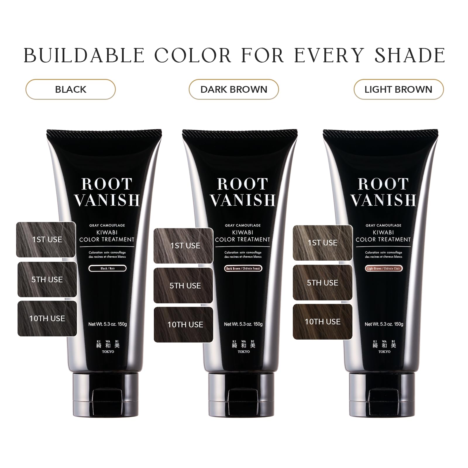 KIWABI gloss gris fin et doux – fini lustré et naturel.