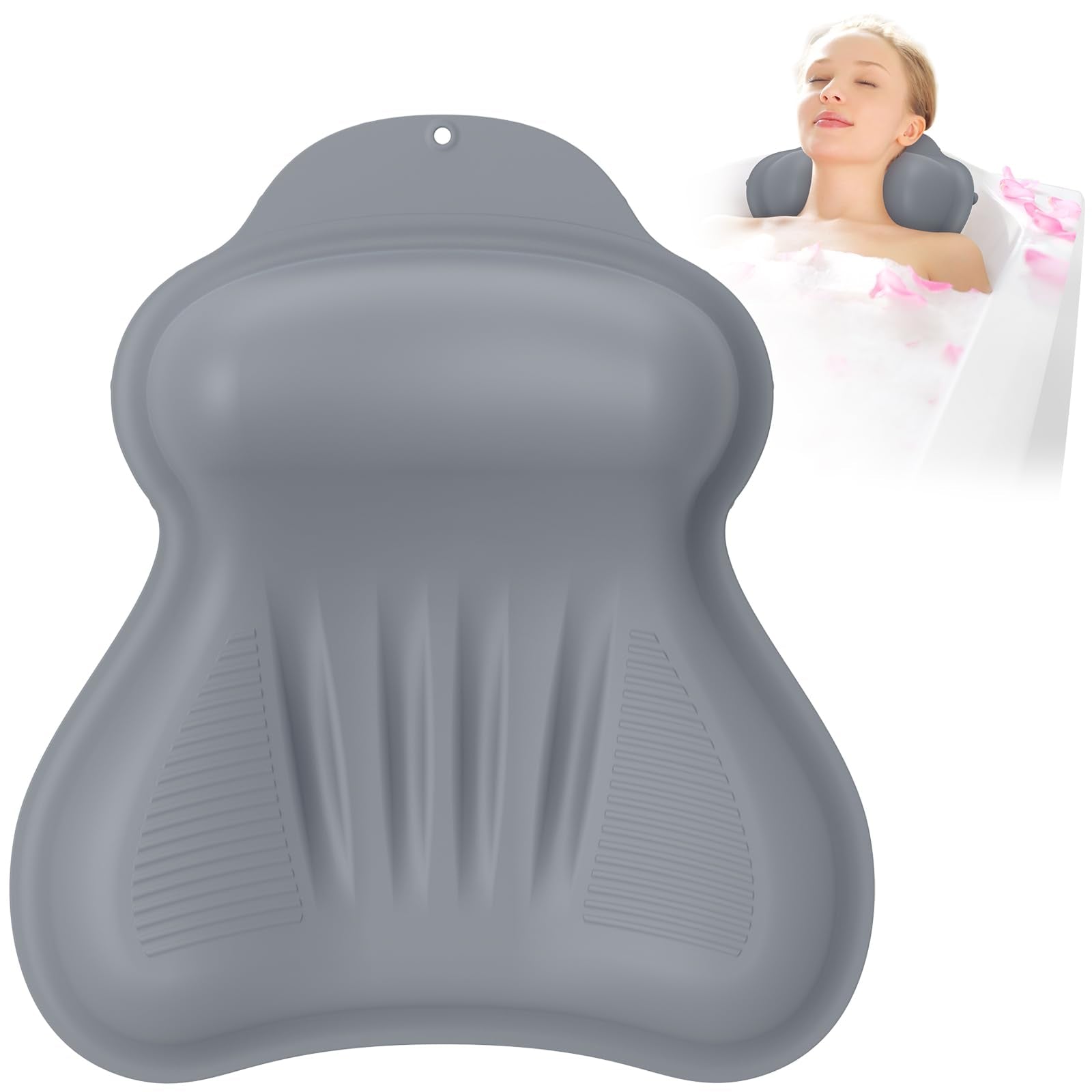 Coussin de bain kixcvdm avec airbag 4D offrant un soutien ajustable.