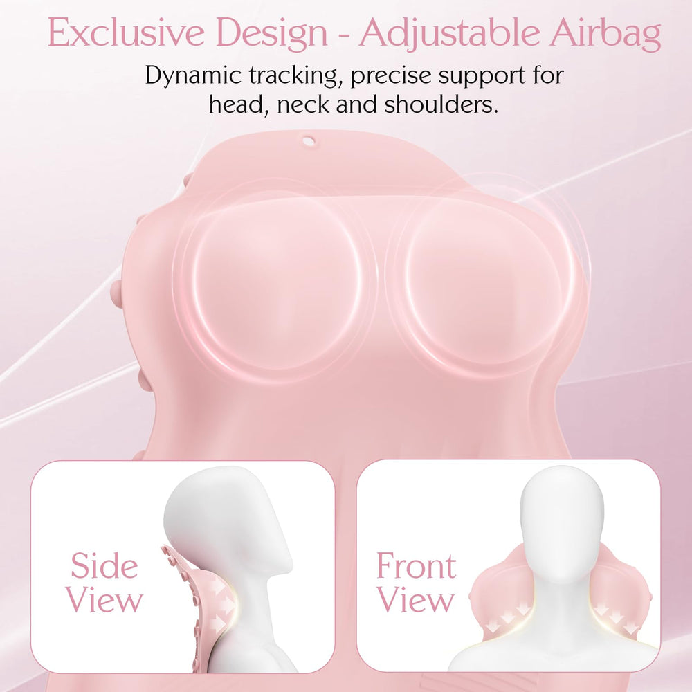 Support tête kixcvdm en silicone rose pour bain relaxant.