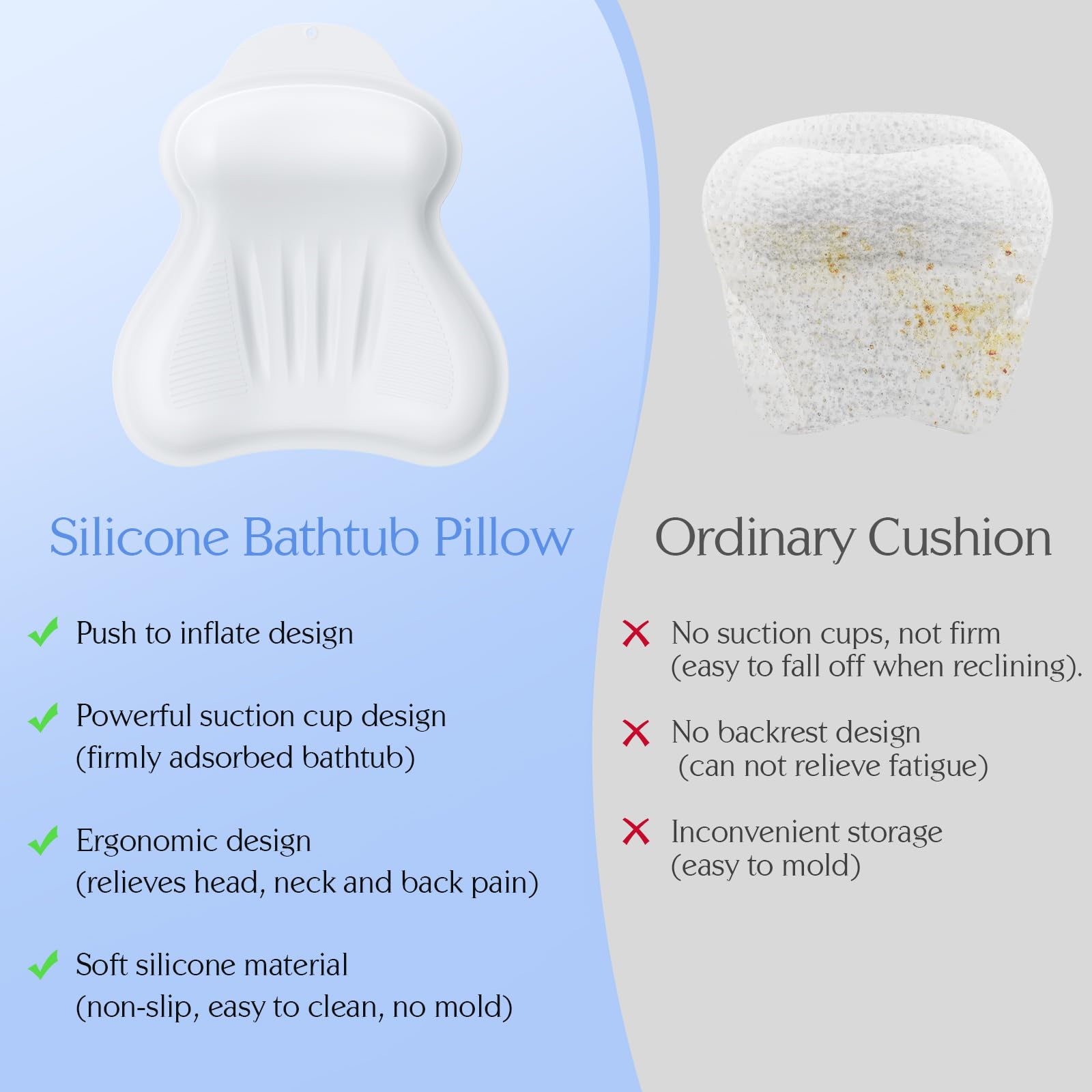 Nettoyage rapide de l'oreiller bain kixcvdm après utilisation.
