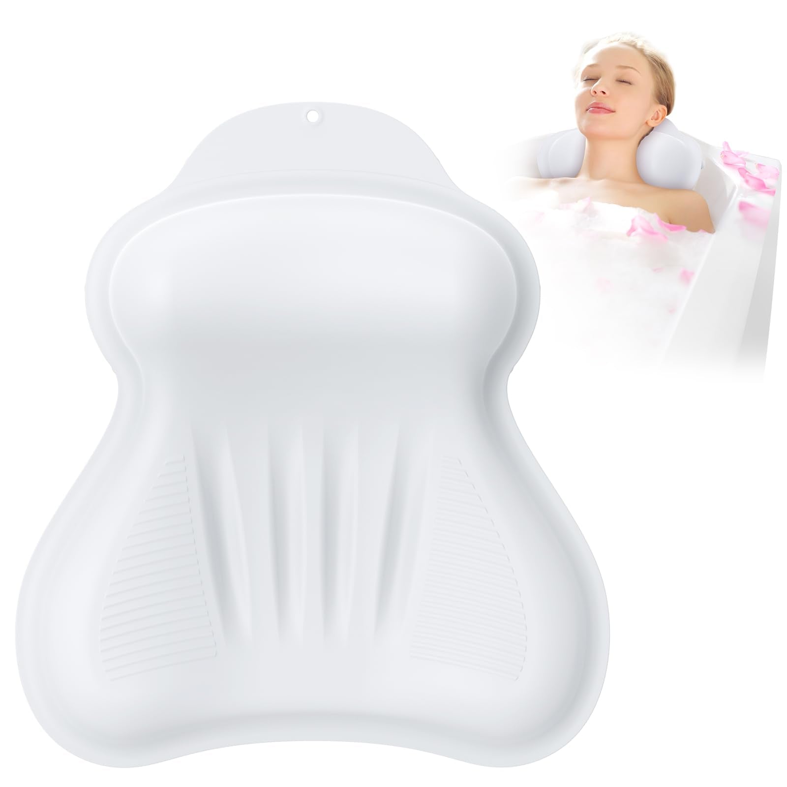 Oreiller bain kixcvdm avec presse-air, soutien personnalisé pour tête et nuque.