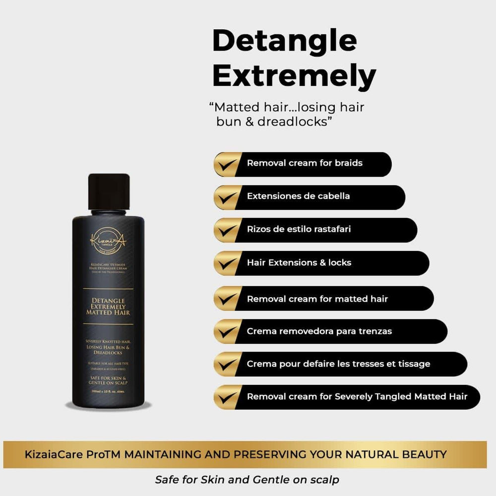 Texture crémeuse de KizaiaCare Detanglant prête à démêler les mèches emmêlées